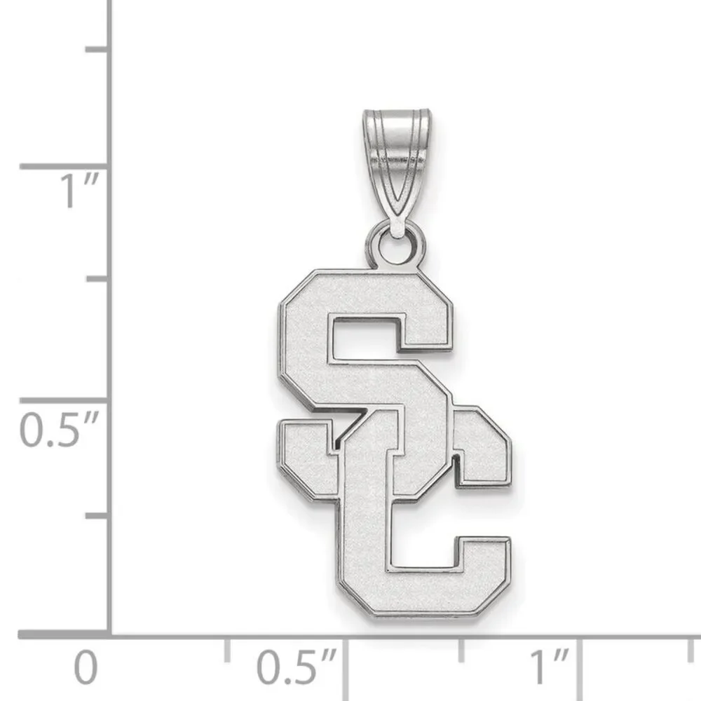 14K White Gold University of Southern California Large Pendant